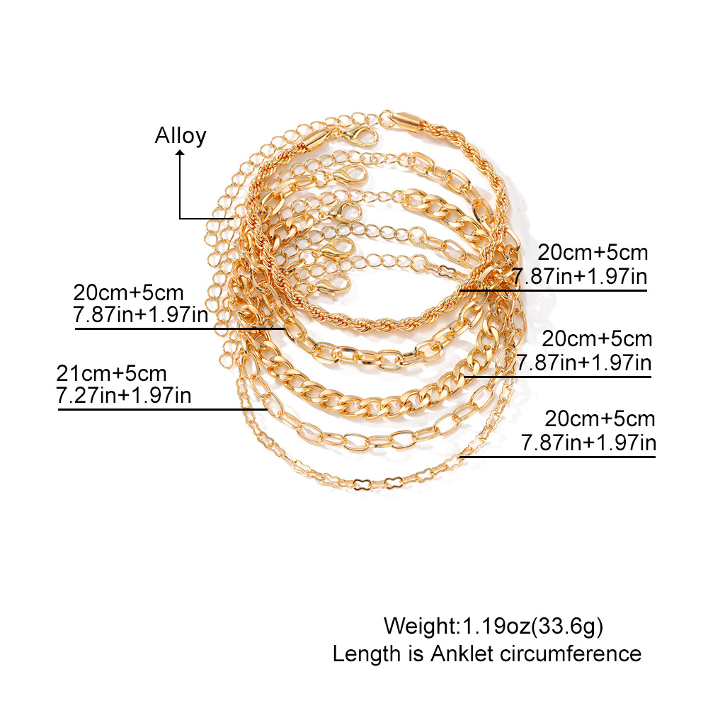 30g Weight Casual Bohemian Solid Color Metal Wholesale Bracelets