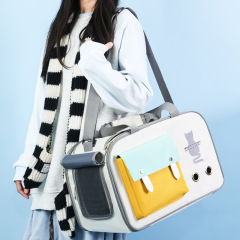 キャットバッグ携帯型移動ペットバッグ猫バッグ大容量通気レジャー旅行新型ペットバックパック