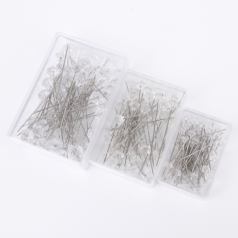 Alfileres decorativos de diamante transparentes para fijación de sofá, ramo de boda y manualidades