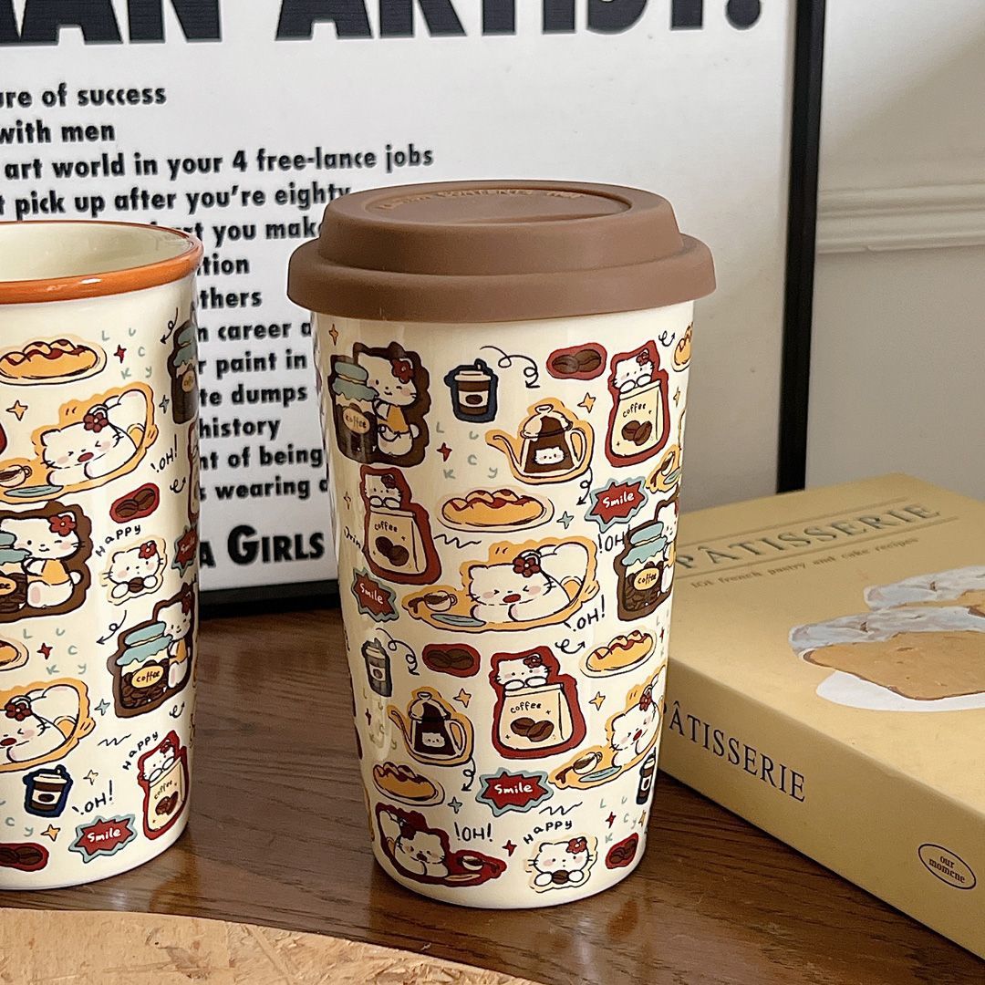 Tazas de cerámica retro tazas de desayuno taza de café taza universal taza de agua regalo de cumpleaños