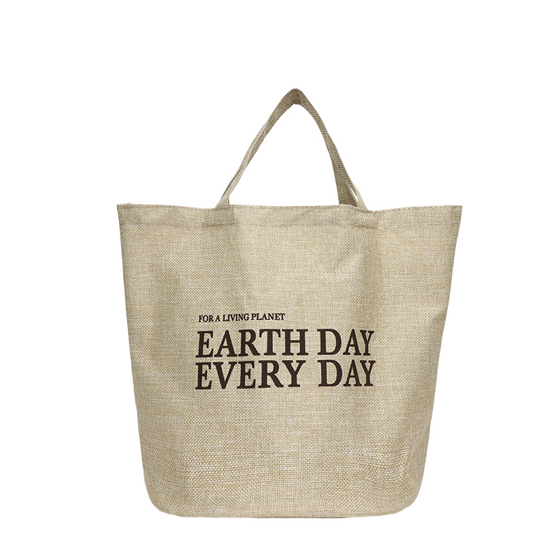 Inswind, bolso de hombro de algodón y lino de gran capacidad, bolso de mano de estilo literario coreano, bolso de mujer, simple bolso Harajuku.