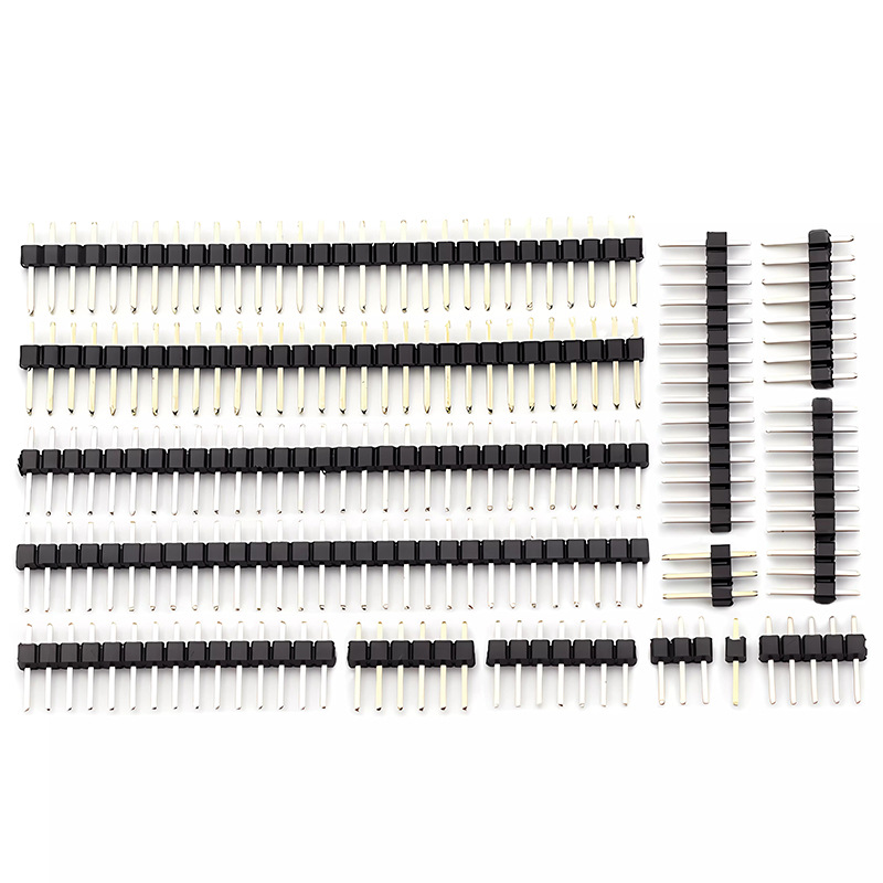 单排针双排针铜间距2.54MM1*2/3/4/5/6/7/8/10/12/20/30P镀金插针