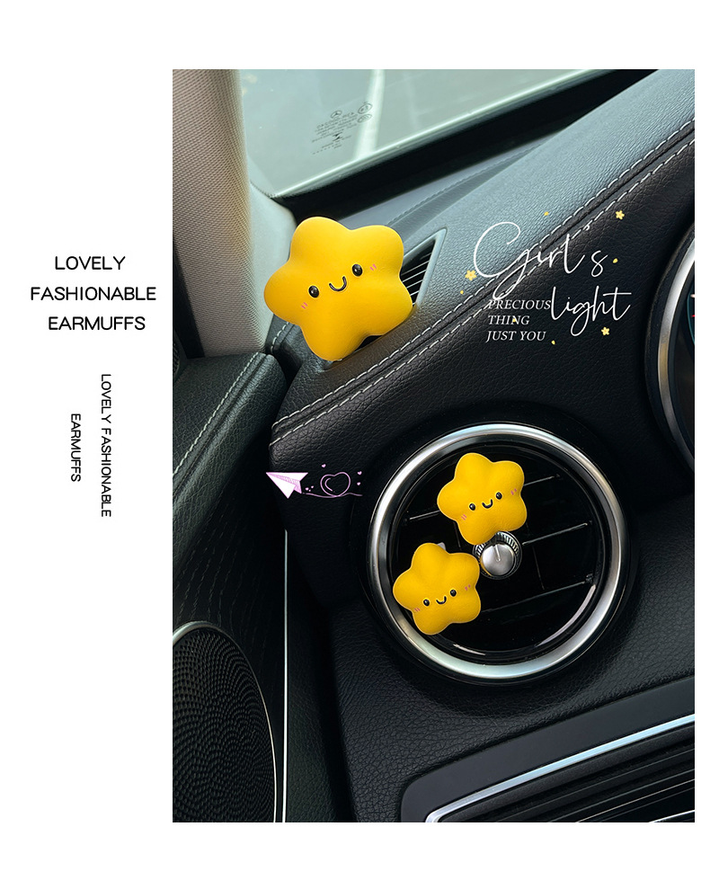 New Cute Lucky Star Car Aromatherapy Car Air Conditioner Air Outlet Decoration Car Interior Accessories Small Star Ornaments