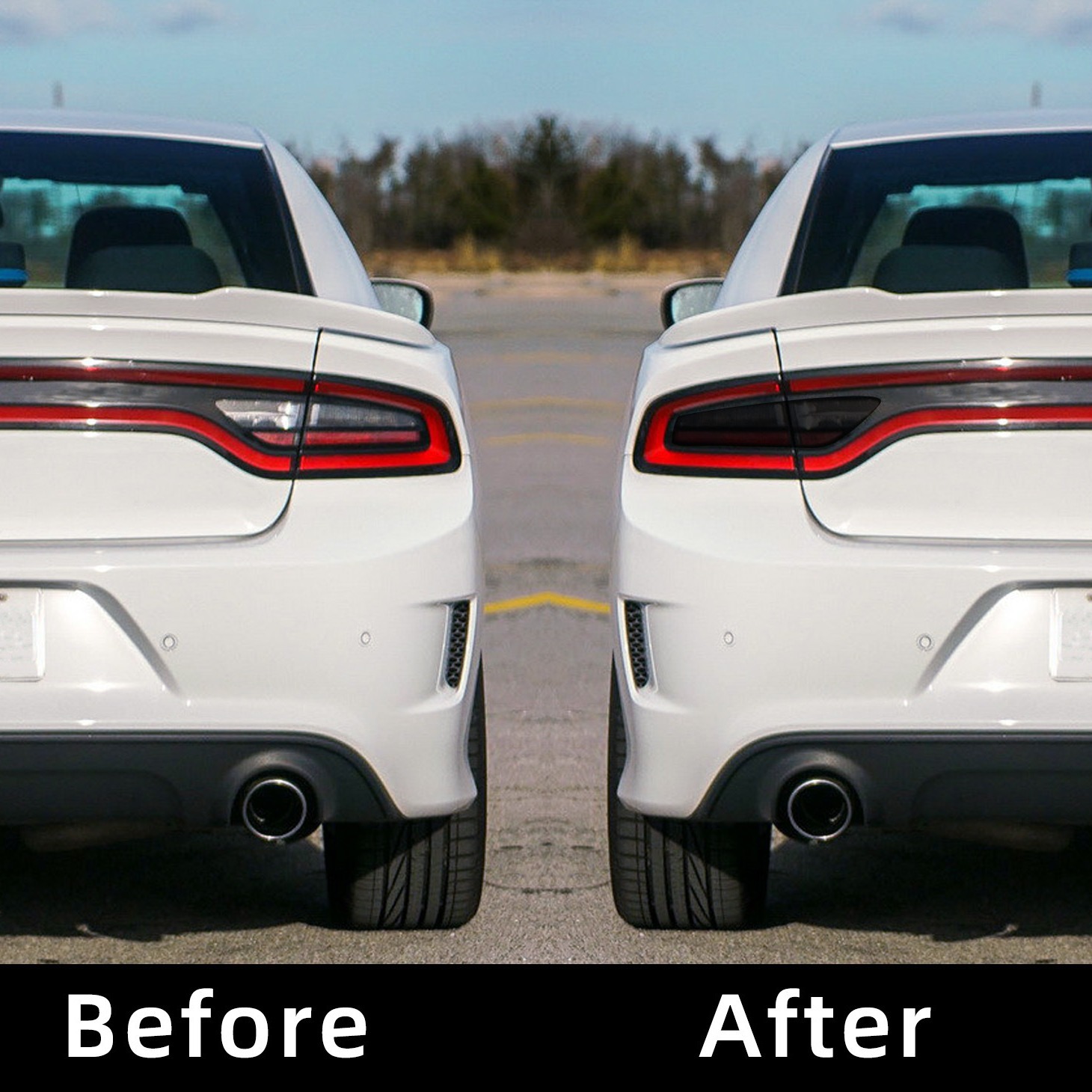 Para Dodge Charger 2015-2021 vinilo teñido película pre-corte cubierta cola pegatina