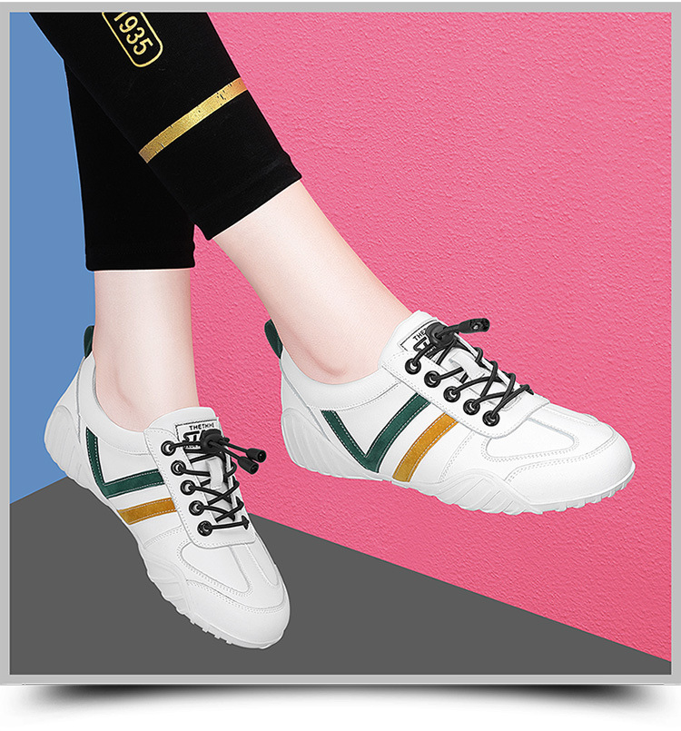 Giày sneaker nữ đế mềm trắng thể thao phối màu be — 3196 màu trắng, 3196 màu be chi tiết 13