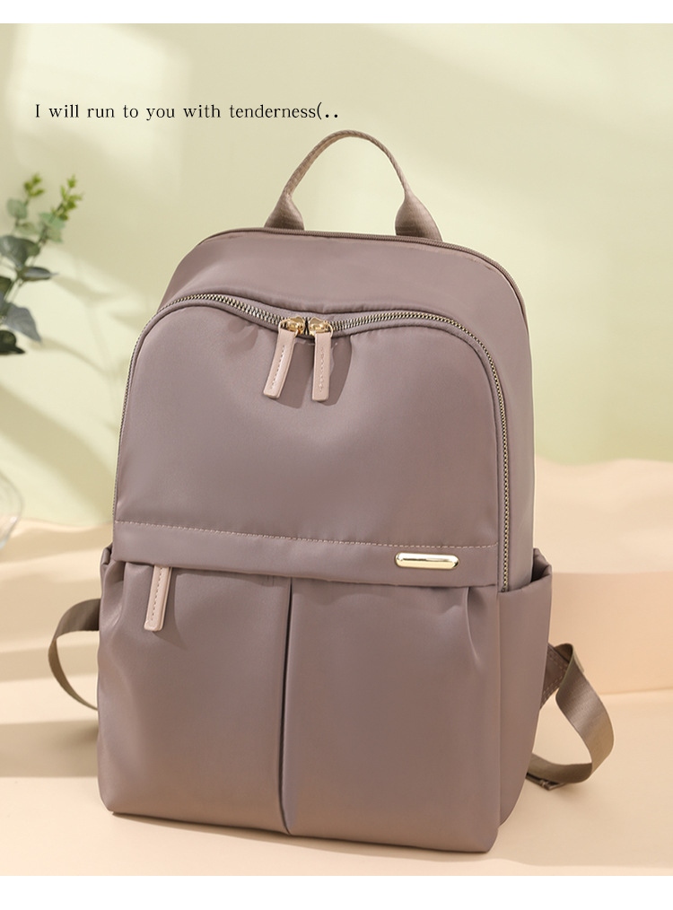 New Leisure for Women's Computer Bag, Large Capacity College Style Travel Backpack, Simple Commuting Backpack_voghion.com