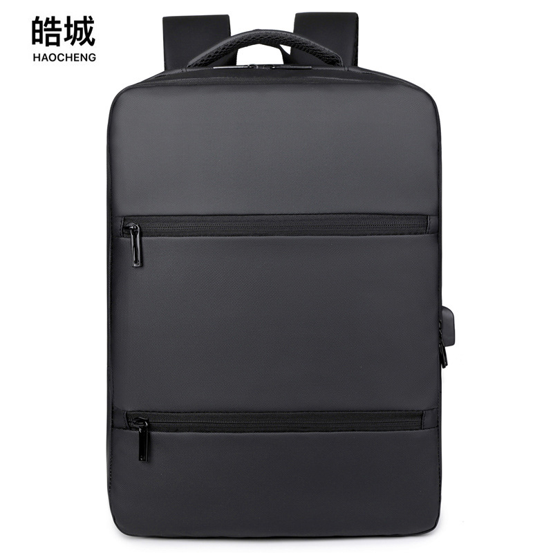 Mochila de computadora para hombre recargable USB nueva al por mayor transfronteriza 2024 mochila de almacenamiento de cercanías de negocios de gran capacidad