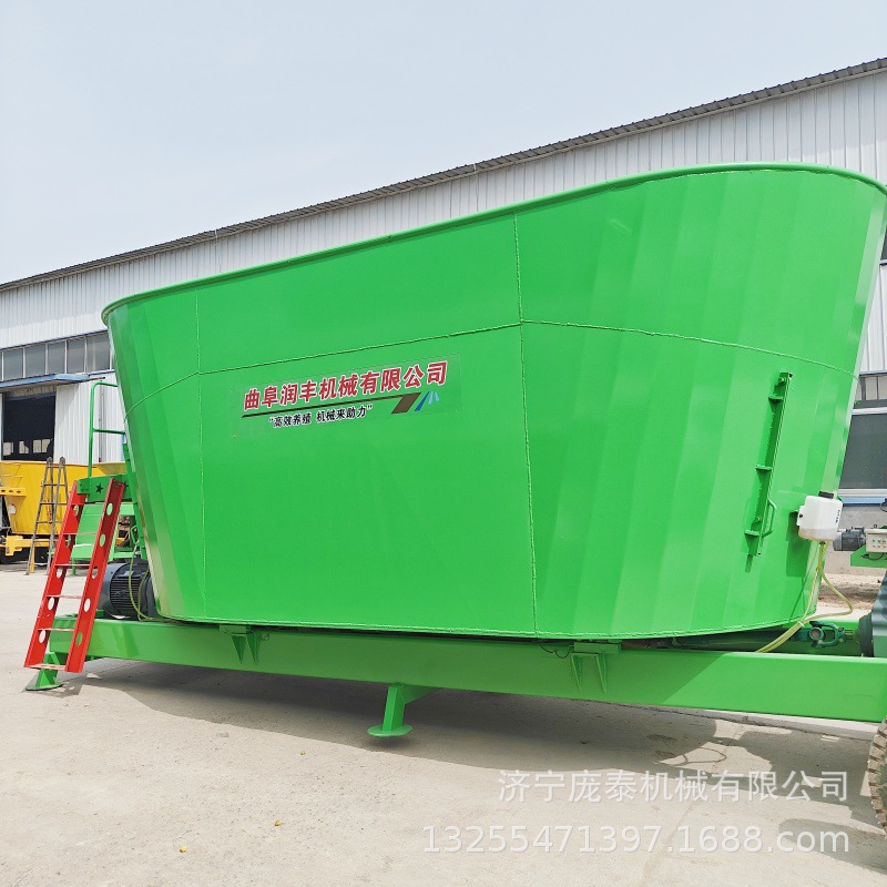 Máquina de preparación de pasto multifuncional vertical TMR 9 mezclador cúbico de dieta completa mezclador de pasto para ganado y ovejas de cría