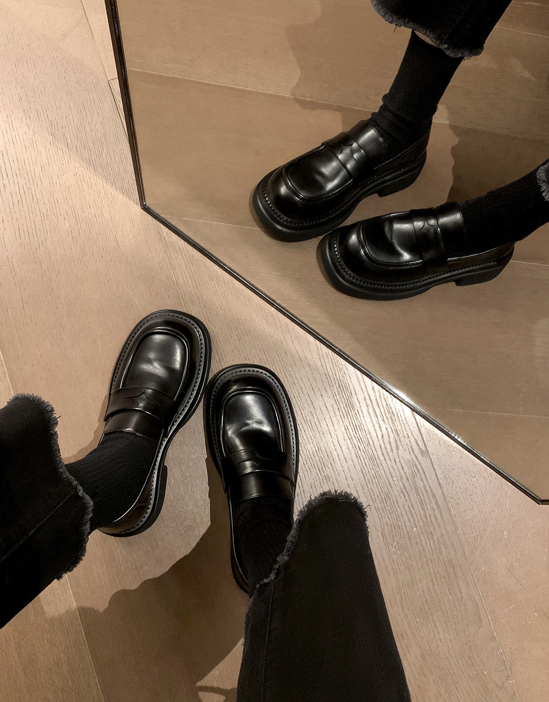 英伦风乐福鞋女小皮鞋惠州真皮女鞋 Loafer 2024冬季新款一件代发 英伦风乐福鞋女小皮鞋惠州真皮女鞋 Loafer 2024冬季新款一件代发