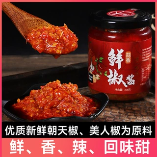 鲜椒酱 辣椒酱 剁椒酱鱼头下饭拌面 蘸酱 蒜香蒜蓉厂家批发香辣