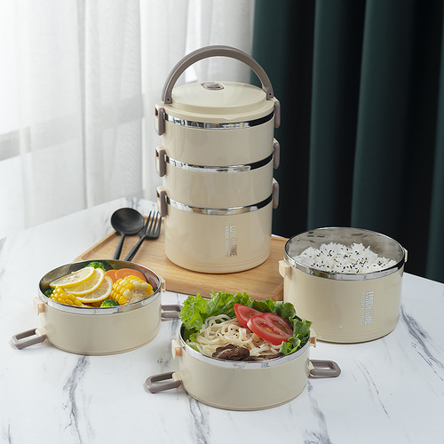 【Dropshipping】Factory Direct Sale Stainless Steel Multi-Layer Lunch Box Portable Meal Container for Students and Office Workers with Lunch