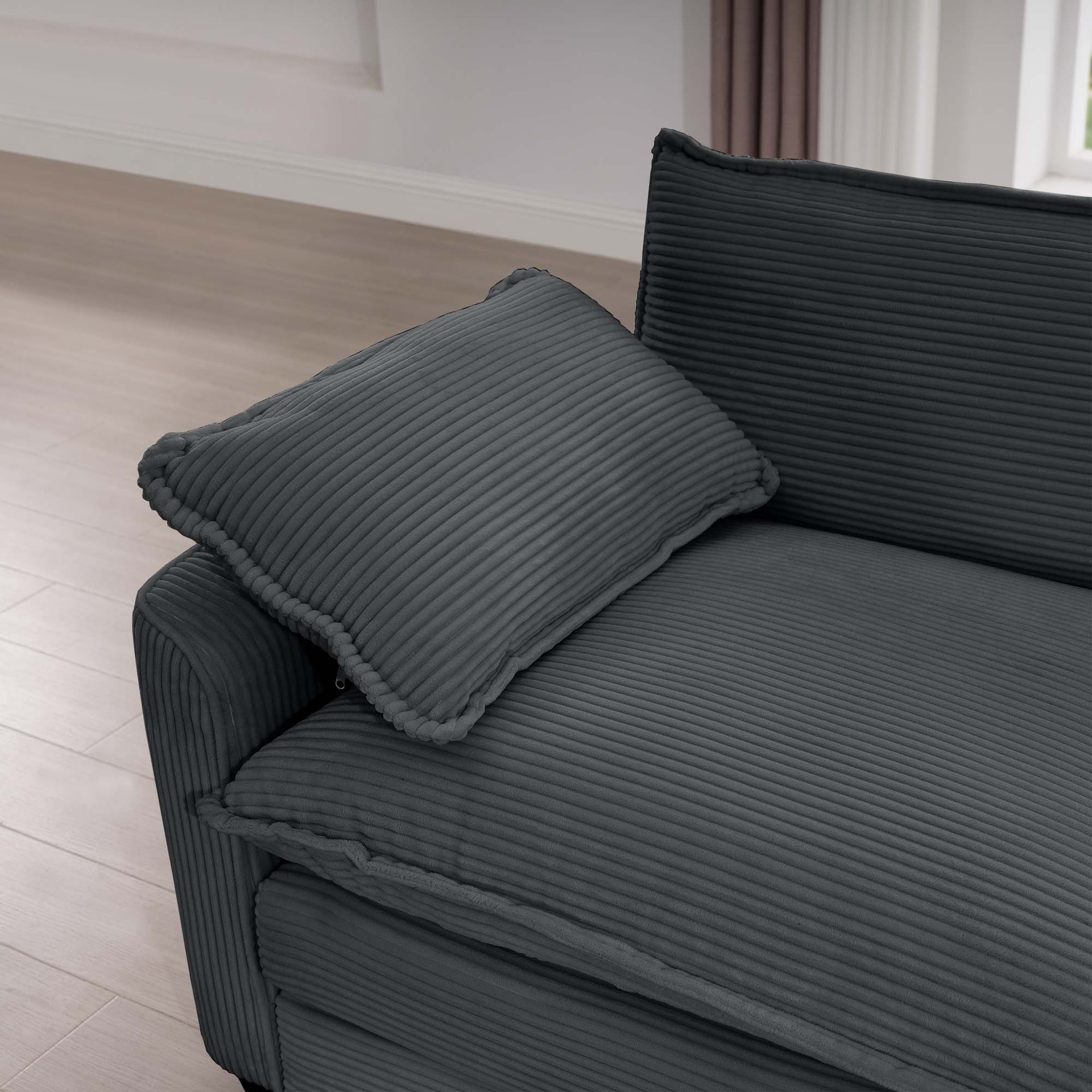 Moderno sofá de tela simple línea recta pequeña casa doble combinación de sala de estar simple multifunción sofá de esquina arrastrada