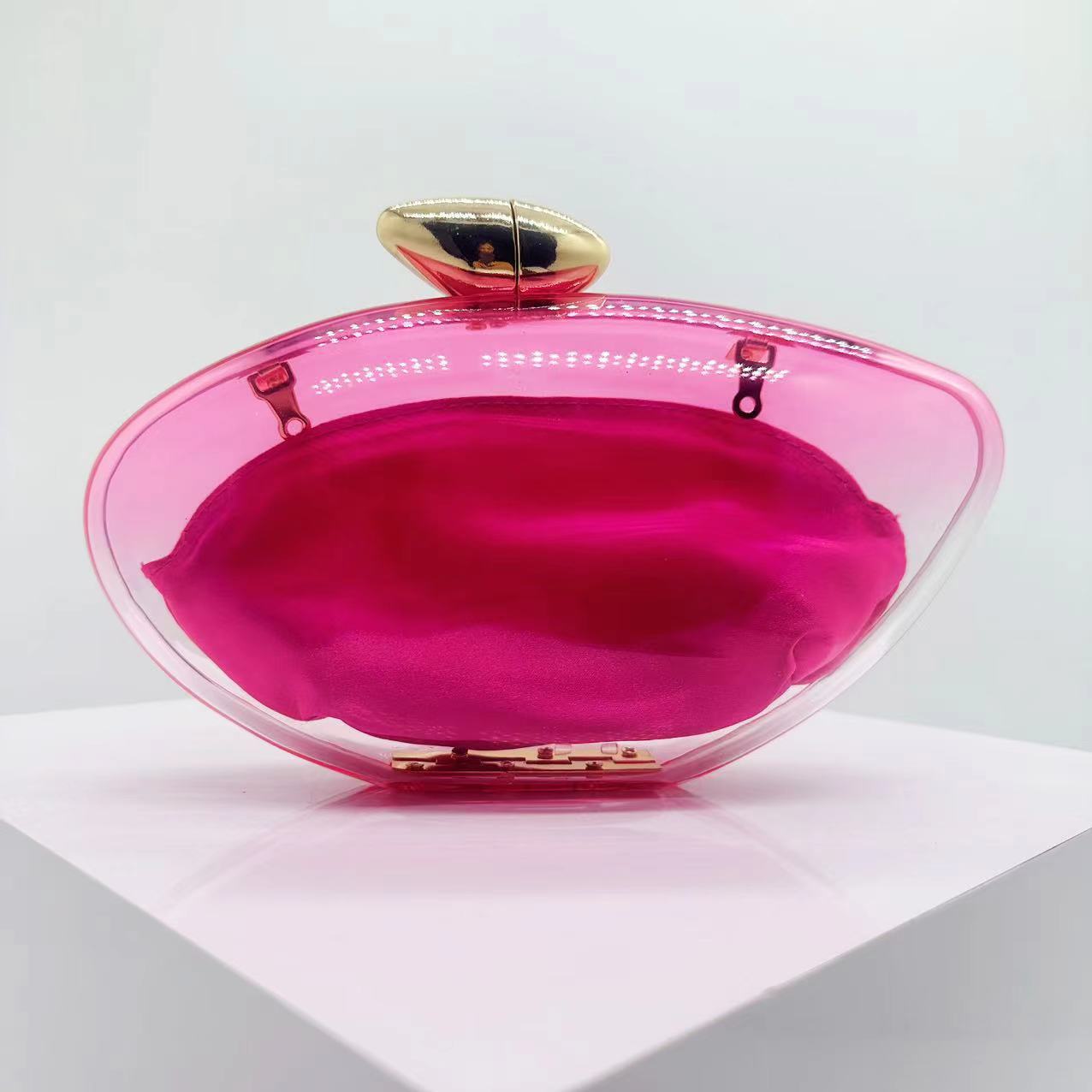 Transfronterizo nuevo acrílico transparente bolsa de cena de damas fiesta bolsa de mano de moda simple bolsa de cena de lujo