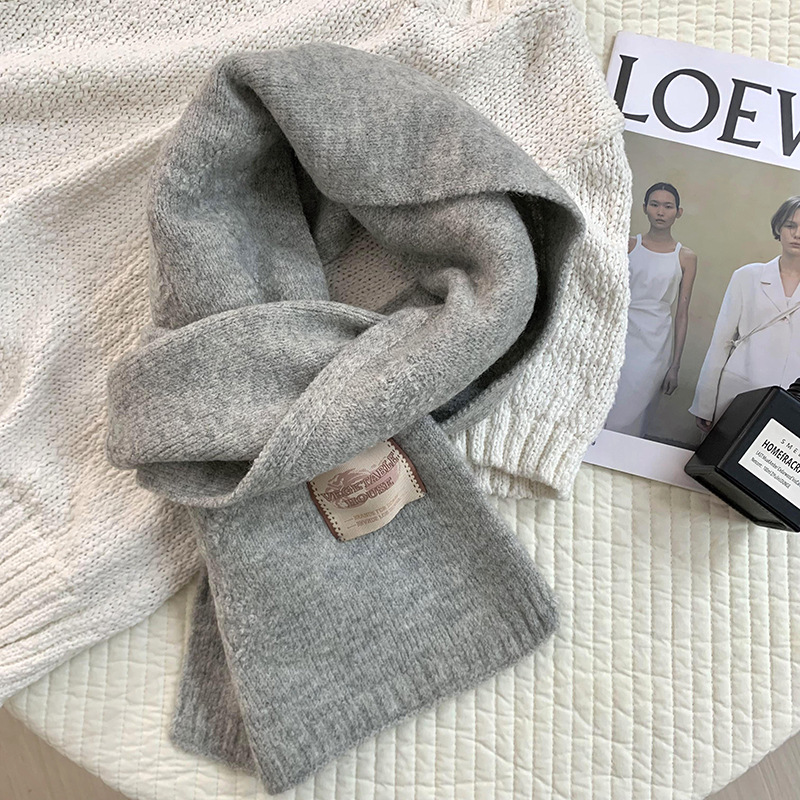 Bufandas coreanas para mujeres 2025, otoño y invierno, nuevo estilo, bufandas de arco caliente, bufandas de lana al por mayor