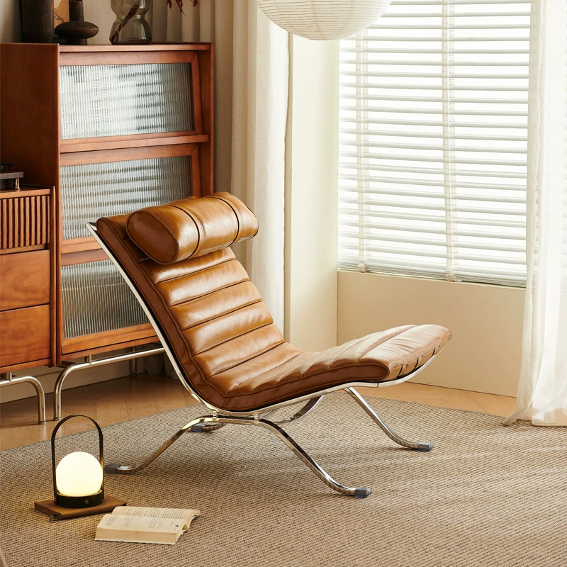 Ari Chair Sofá de diseño retro hierro forjado silla de relajación lujoso simple estilo medieval sillón de acero inoxidable