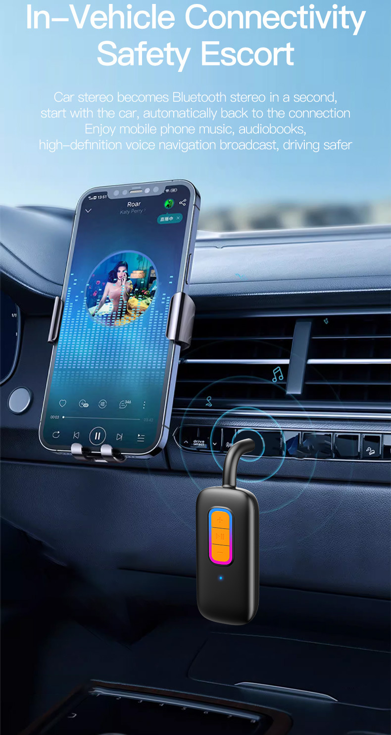 New Product Wireless Bluetooth 5 4 Receiver Transmitter Car Aux Navigation Audio Adapter Headphone Switch Connection
