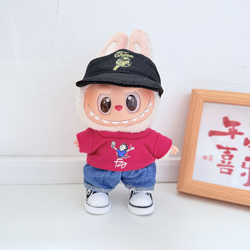 一二三代钥匙扣Labubu娃衣挂件拉布布世界乒乓球冠军樊振东周边|undefined