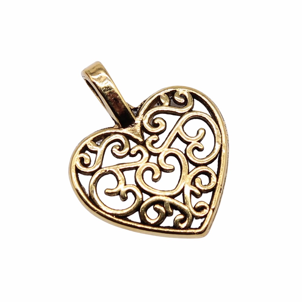 1 Pièce Style Simple Forme De Cœur Alliage Placage Pendentif Bijoux Accessoires display picture 8