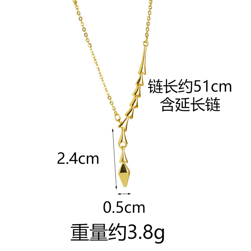 Collar de oro de arena transfronteriza de diseño de personalidad de la serpiente de arredores de arredores de arredores para mujeres lujosas joyas no desvanecidas