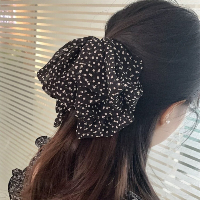 女性用レトロサテンリボンクリップ、ハイエンド、エレガント、ローポニーテールクリップ、後頭部クリップ、ヘアピン|undefined