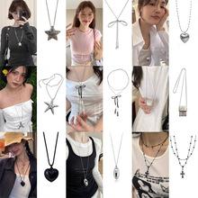 波西米亚复古长款项链女流苏编绳满天星网红毛衣链新中式锁骨链