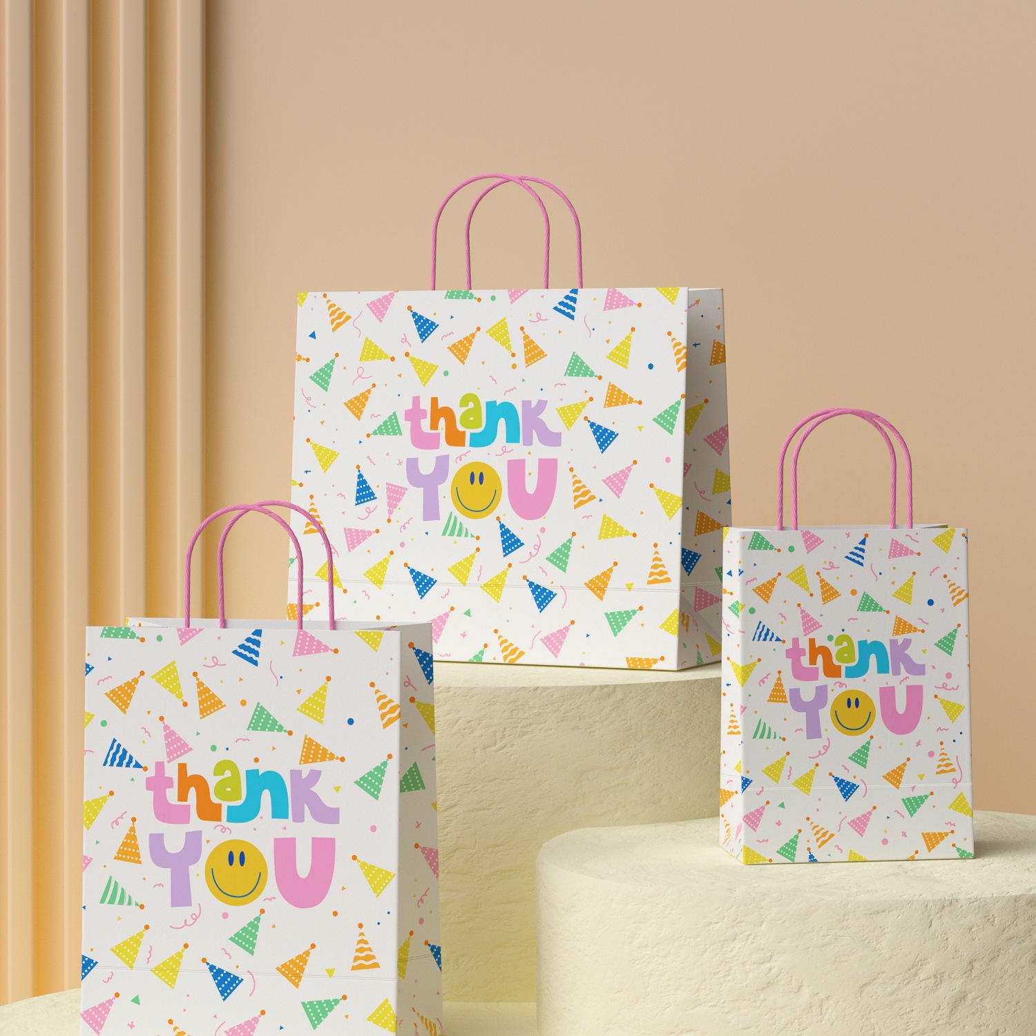 礼品袋生日感手提袋派对圣诞节春节烘焙伴手礼包装牛皮纸袋