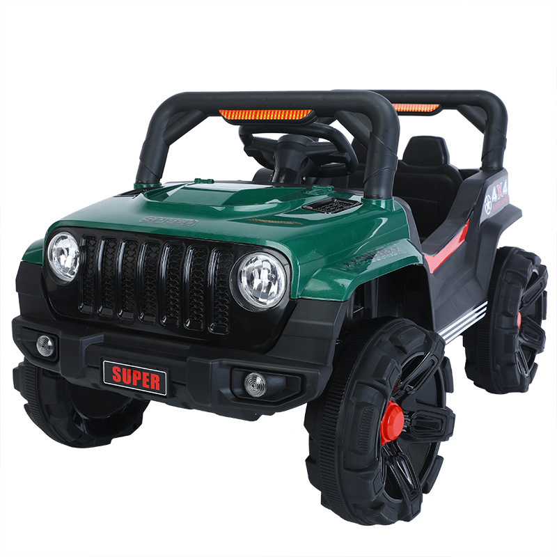 Coche eléctrico para niños vehículo todoterreno coche de control remoto coche de dos asientos coche de cuatro ruedas coche de bebé masculino y femenino tesoro auto-conducción coche de batería