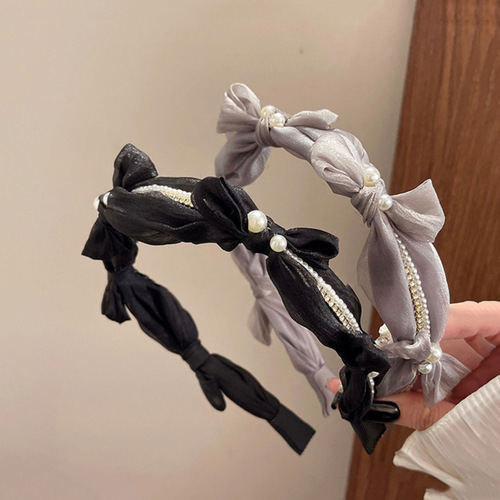 Korean-style minimalist high-end hairpin and headband for women,  new trendy elegant face-covering headband for outdoor use