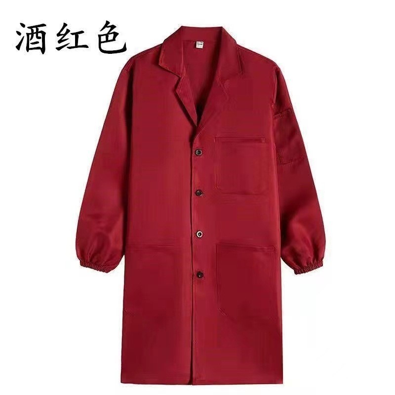 工作服大褂男装外套 耐磨耐脏搬运仓储养殖长款定制劳保服蓝大褂|undefined