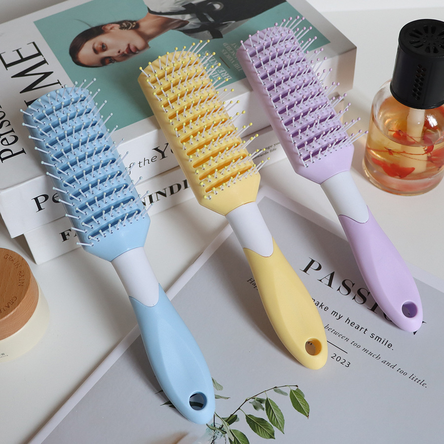 跨境款式男女家用顺发大弯梳子蓬松造型排骨梳女士专用高颅顶神器