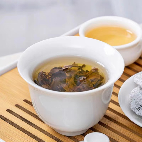 Batch wholesale of 500g aged tangerine-scented old white tea cakes from Fuding high mountain Bai Cha, including Laoshoumei and Gongmei.