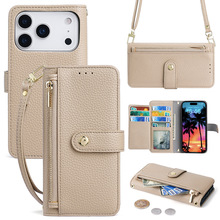 �羳�m��iphone17 pro wallet  zipper pocket flip case�֙CƤ��