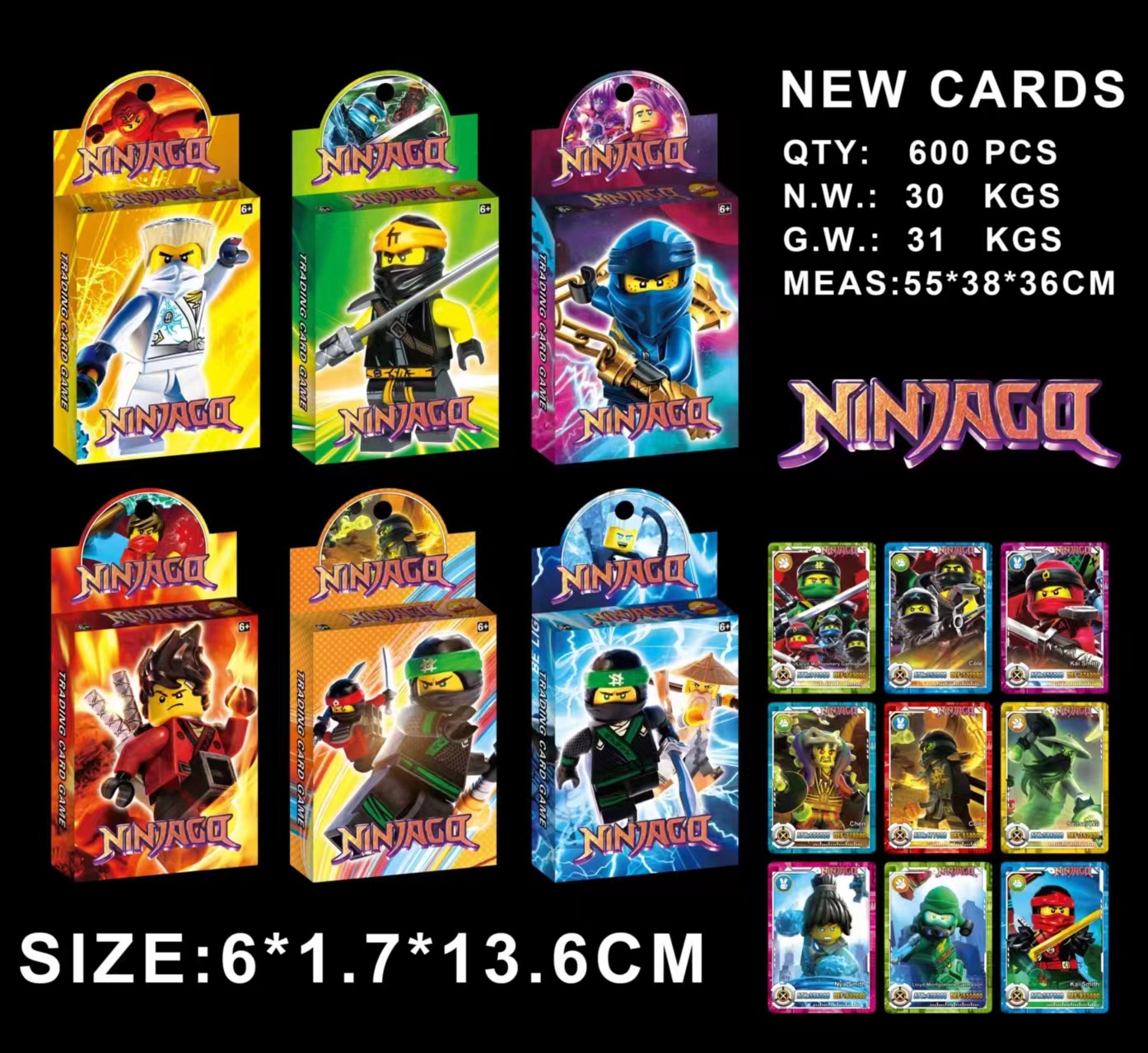 Ninja - a box of 24 cards (minimum order of 600 boxes per box)