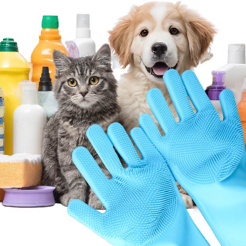 宠物洗澡按摩去毛手套洗澡刷狗狗洗澡刷宠物按摩刷优质手套硅胶刷