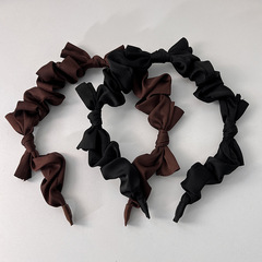 發箍蝴蝶結髮卡高級感甜美氣質簡約細邊褶皺網紅公主頭頭飾