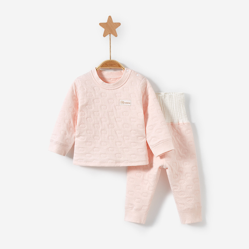 Bebé ropa de otoño pantalones largos otoño e invierno Bebé Delgado acolchado de fondo dividido niños y niñas traje de cintura alta ropa interior térmica para niños