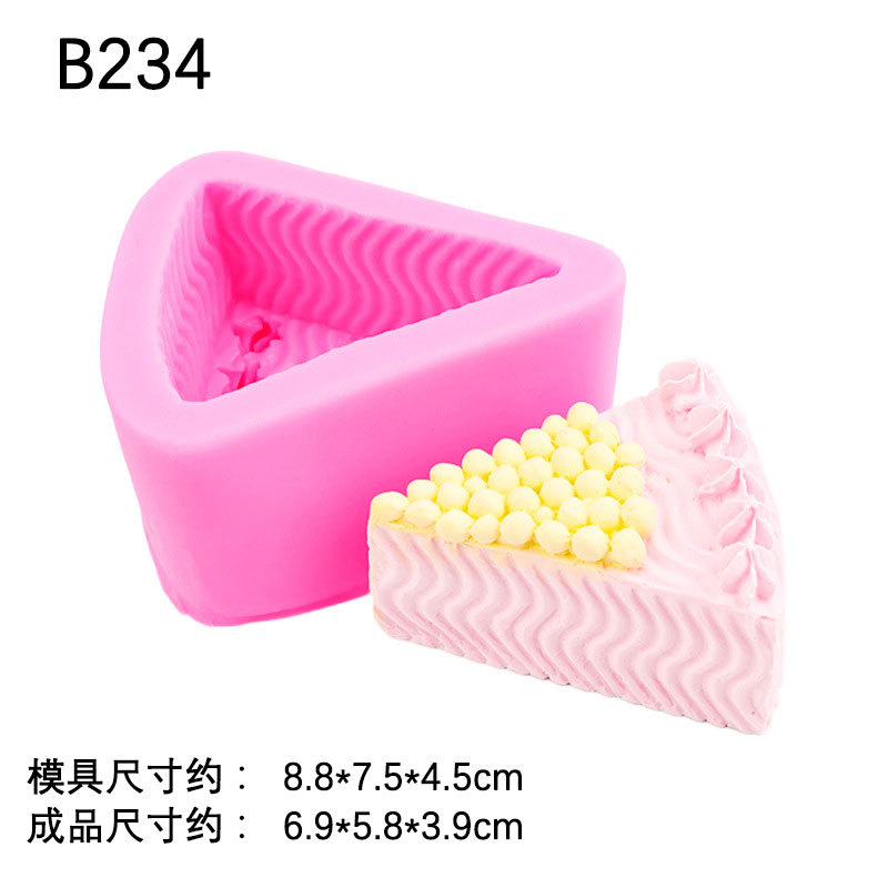 Triángulo queso ratón oso pastel queso forma silicona molde hecho a mano mousse pastel pudín postre molde