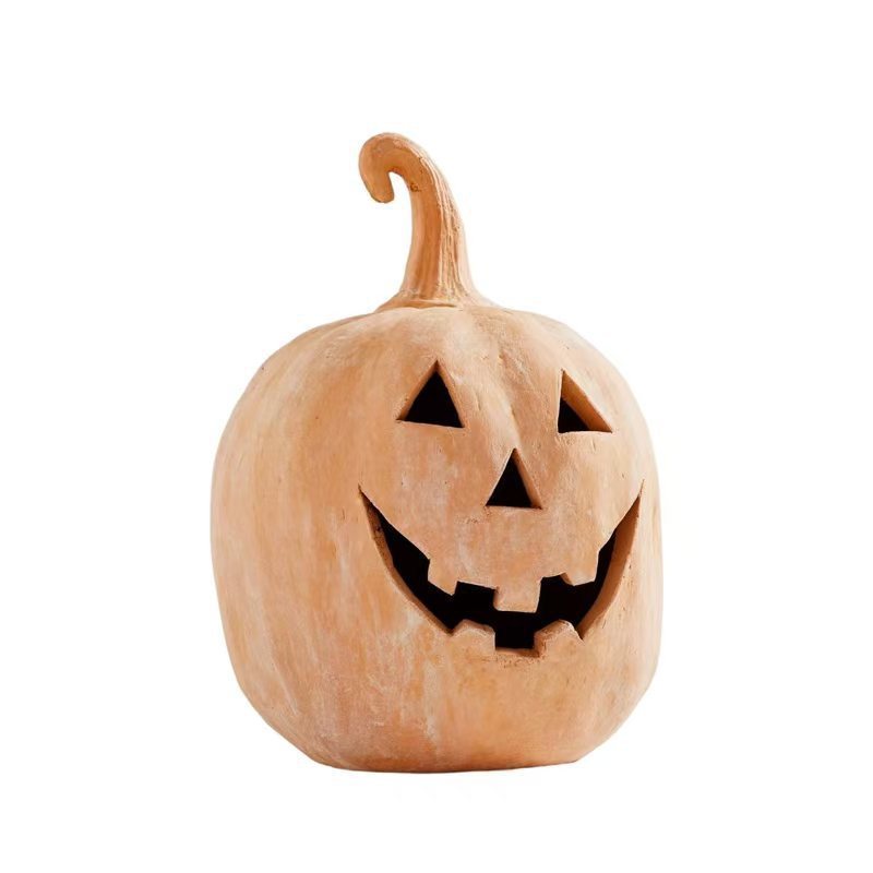 Handmade Terracotta Jack O' Lantern树脂南瓜灯南瓜灯|undefined