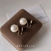 Advanced earrings from pearl, brand silver needle, light luxury style, high-quality style