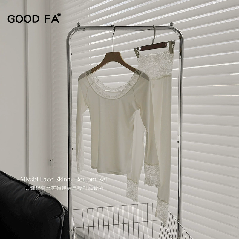 Новинка осени/зимы 2025: комплект термобелья Meiyabi из кружева для женщин, облегающий и корректирующий базовый слой