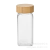 4 oz (120 мл), квадратная бутылка, PP-крышка, бамбуковая крышка