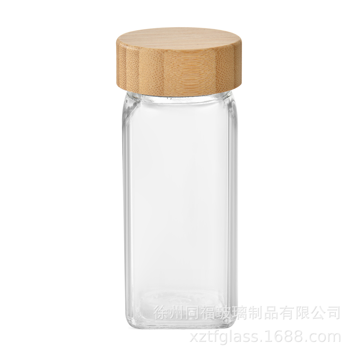 4oz(120 ml) 사각 병 PP 커버 대나무 커버