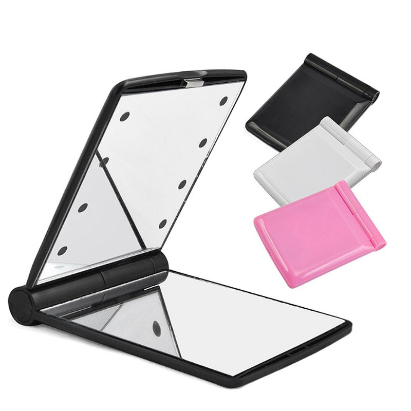 LED makeup mirror student dormitory with light folding mirror…
