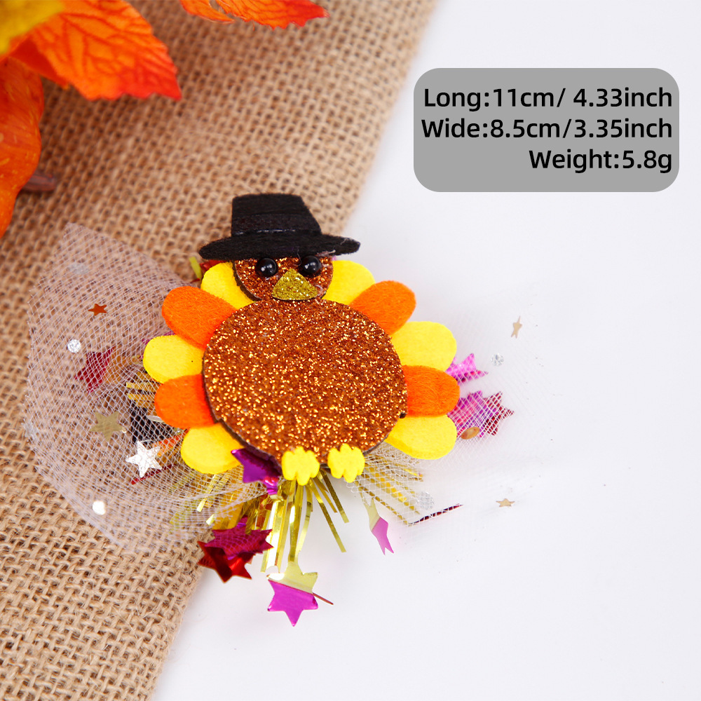 Día de Acción de Gracias accesorios para mascotas calabazas turquía mallas brocas de cabello perros gatos otoño festival de cosecha fiesta decoración tarjeta de cabello