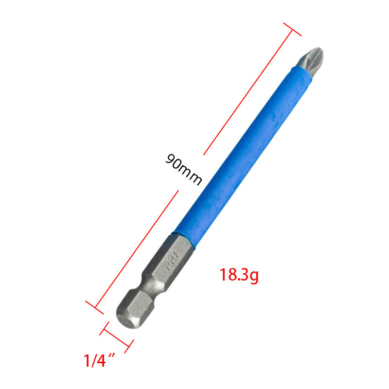Puntas de cabeza cruzada antideslizantes cuidadosamente seleccionadas para destornilladores eléctricos, puntas magnéticas para destornilladores eléctricos, puntas de cabeza cruzada para apretar tornillos.