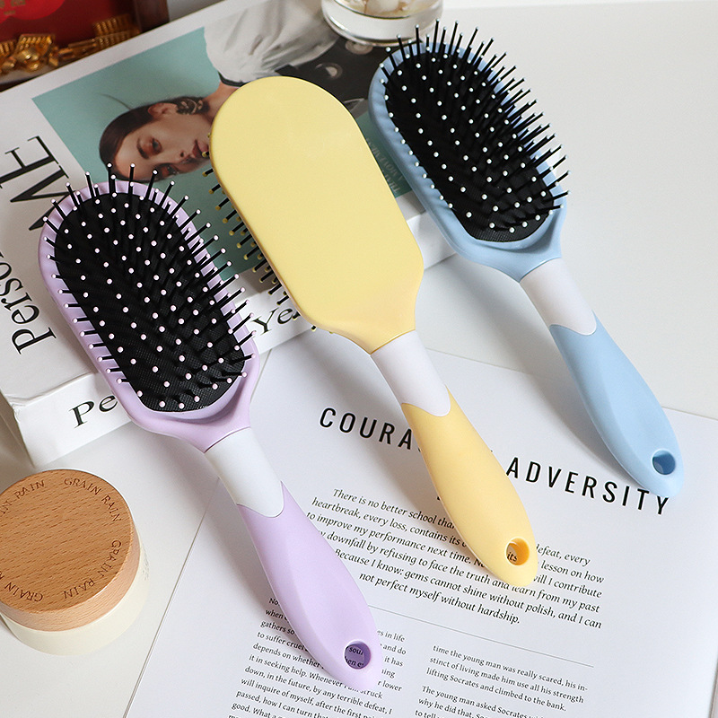 Peine de Masaje Transfronterizo, Color Macaron, Peine con Bolsa de Aire, Peine para Cabello Lacio, Iones Negativos, Peine para Cabello Rizado para Estudiantes, Peine de Salón Portátil para Viajes