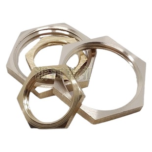 [Factory direct] high quality brass hexagon nut brass and ring plumbing fixed cap 1 minute -1 inch