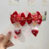 Hair accessory, children's Hanfu with bow, strawberry with butterfly, hairgrip, new collection