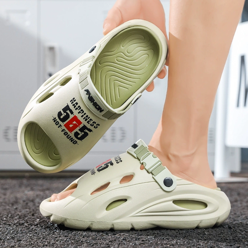 Мужские новые летние спортивные пляжные сандалии с противоскользящей толстой подошвой, универсальные для вождения и отдыха на природе