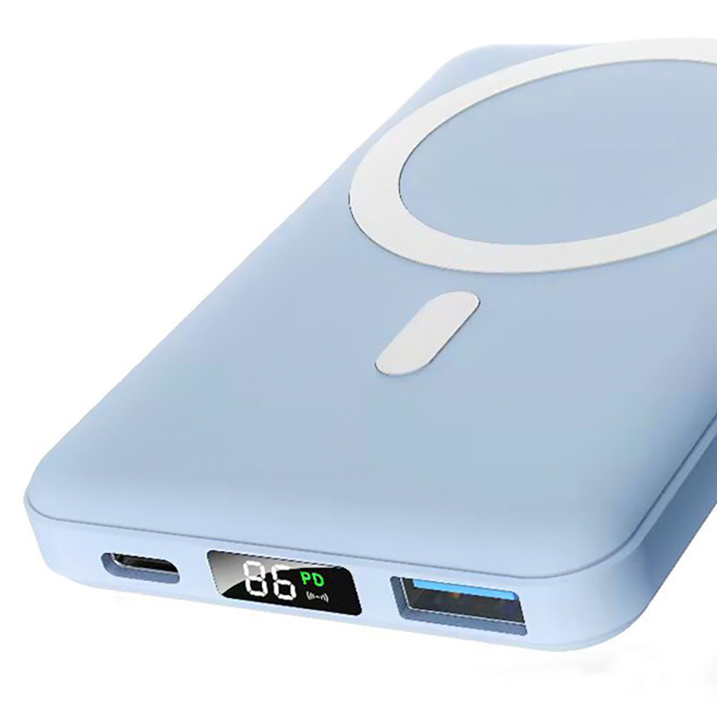 Banco de energía inalámbrico magnético MAGSAFE de 22.5W con carga rápida, batería de gran capacidad con clip trasero, fuente de alimentación móvil con carga rápida.